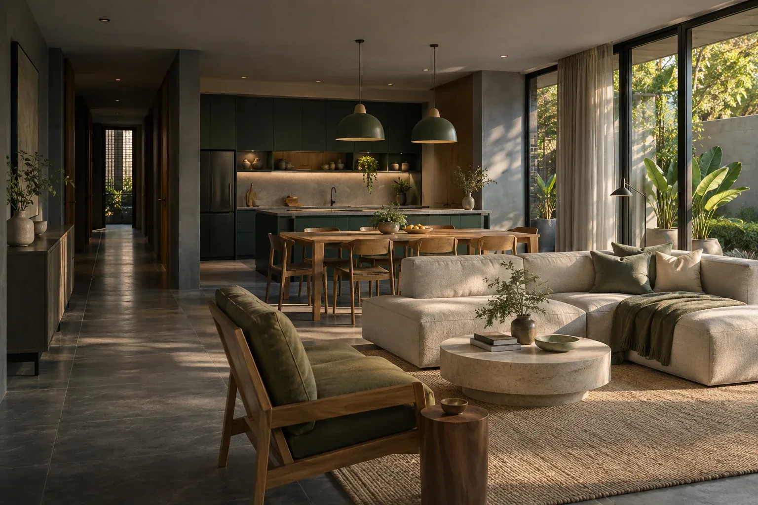 Interior hunian modern dengan furniture yang terkurasi